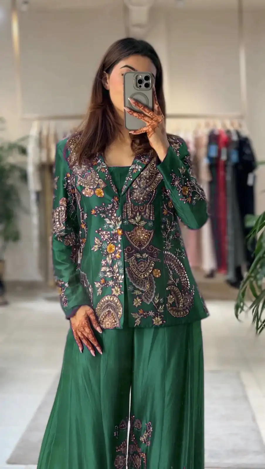 BE 436 Green Chinon Salwar Suit with Embroidery Work. Wedding, Party, Festive, Now at just ₹2399. Delivery 4-6 Working Days. Shop now. | Jump Suits, Tops & Bottoms, Track Suits, Salwar suit, Casual Suits, Creative suits, Designer Suits, Palazzo Suits, Party Wear Suits, Patiala Suits, Straight Suits, Trendy Wear