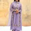 NSR 862 Lavender Faux Georgette Slawar Suit with Embroidery Work & Lace Work. Introductory Price ₹2149. Delivery 4-6 Working Days. Shop now. | Jump Suits, Tops & Bottoms, Track Suits, Salwar suit, Casual Suits, Creative suits, Designer Suits, Palazzo Suits, Party Wear Suits, Patiala Suits, Straight Suits, Trendy Wear