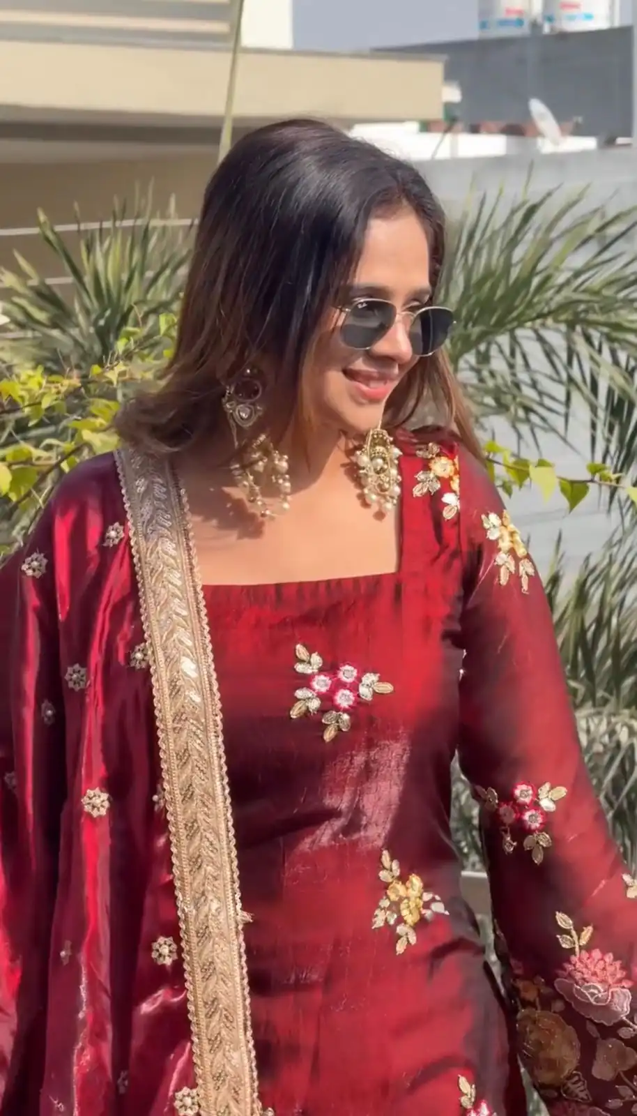 NSR 881 Maroon Organza Poly Silk Salwar Suit with Embroidery Work & Lace Work. Introductory Price ₹209. Delivery 4-6 Working Days. Shop now. | Jump Suits, Salwar suit, Casual Suits, Creative suits, Designer Suits, Palazzo Suits, Party Wear Suits, Patiala Suits, Straight Suits