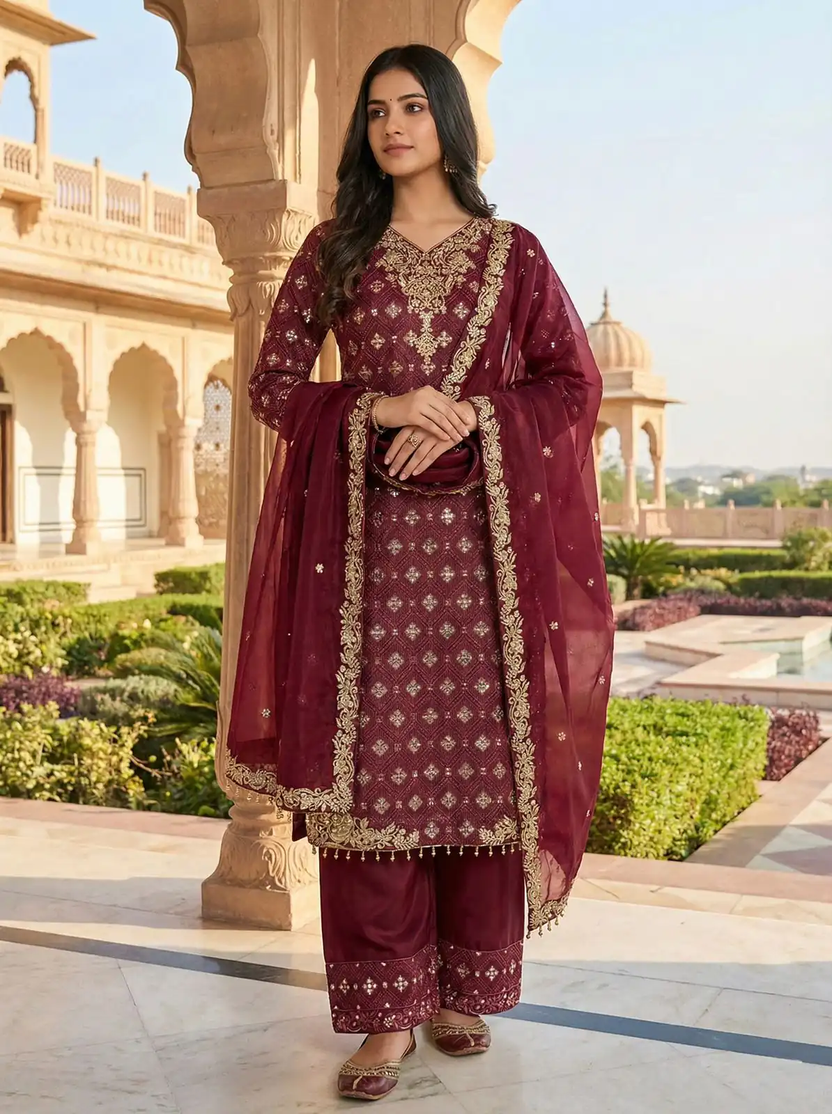 ZSR 3158 Maroon in Organza Silk Lace Work & Embroidery Work Salwar Suit . Get it for ₹2399. Delivery 4-6 Working Days. Shop now. | Jump Suits, Tops & Bottoms, Track Suits, Salwar suit, Casual Suits, Creative suits, Designer Suits, Palazzo Suits, Party Wear Suits, Patiala Suits, Straight Suits, Trendy Wear