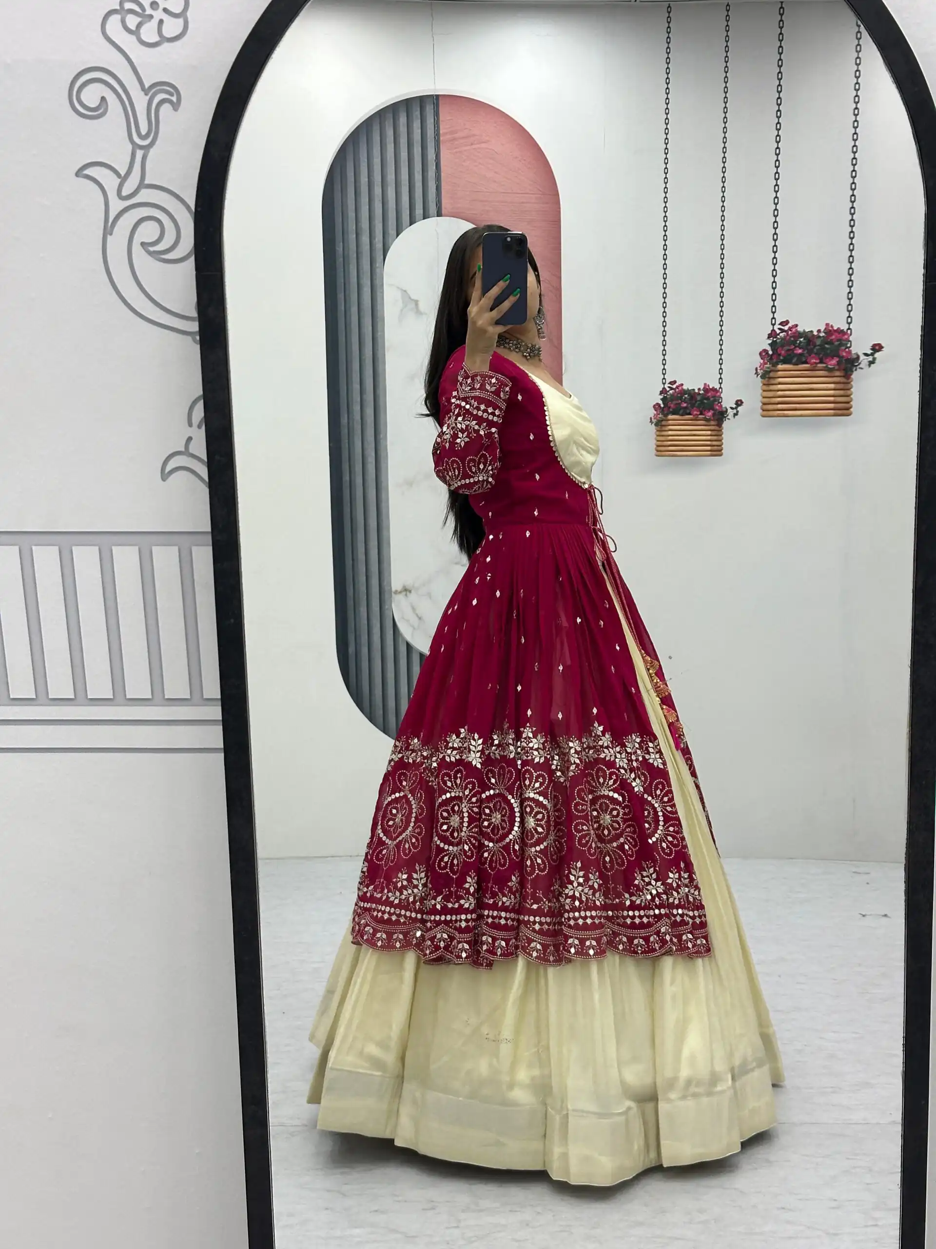 PC 556 Maroon Color Simar Cosmos Lehenga Choli with Designer Work. Special Price ₹3049. Delivery 4-6 Working Days. Shop now. | Lehenga, Bollywood Lehenga, Creative Lehenga, Designer Lehenga, Embroidered Lehenga, Party Wear Lehenga