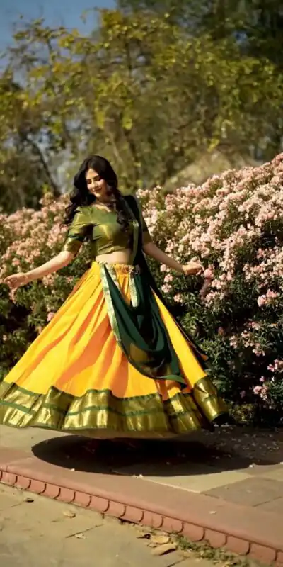 LNB 2001 Mustard Color Peaceful Kanchipuram Zari Weaving Lehenga Choli Wedding, Festive, Events Expected Delivery 4-6 Working Days@2199/- Only | Lehenga, Bollywood Lehenga, Creative Lehenga, Designer Lehenga, Embroidered Lehenga, Party Wear Lehenga
