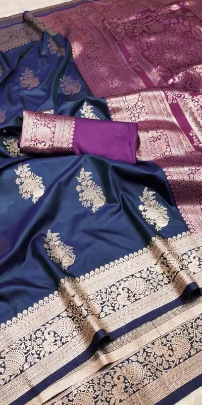 MB 1027 Navy Blue in Banarasi Silk Zari Work & Lace Work Saree . Available at ₹1999 only. Delivery 4-6 Working Days. Shop now. | Sarees, Bollywood Sarees, Creative Sarees, Designer Sarees, Embroidered Sarees, Ethnic Saree, Modern Digital sarees, Party Wear Sarees