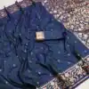 MB 197 Navy Blue Color Banarasi Silk Saree with Zari Work & Lace Work. Exclusive Offer ₹1899. Delivery 4-6 Working Days. Shop now. | Sarees, Bollywood Sarees, Creative Sarees, Designer Sarees, Embroidered Sarees, Ethnic Saree, Modern Digital sarees, Party Wear Sarees