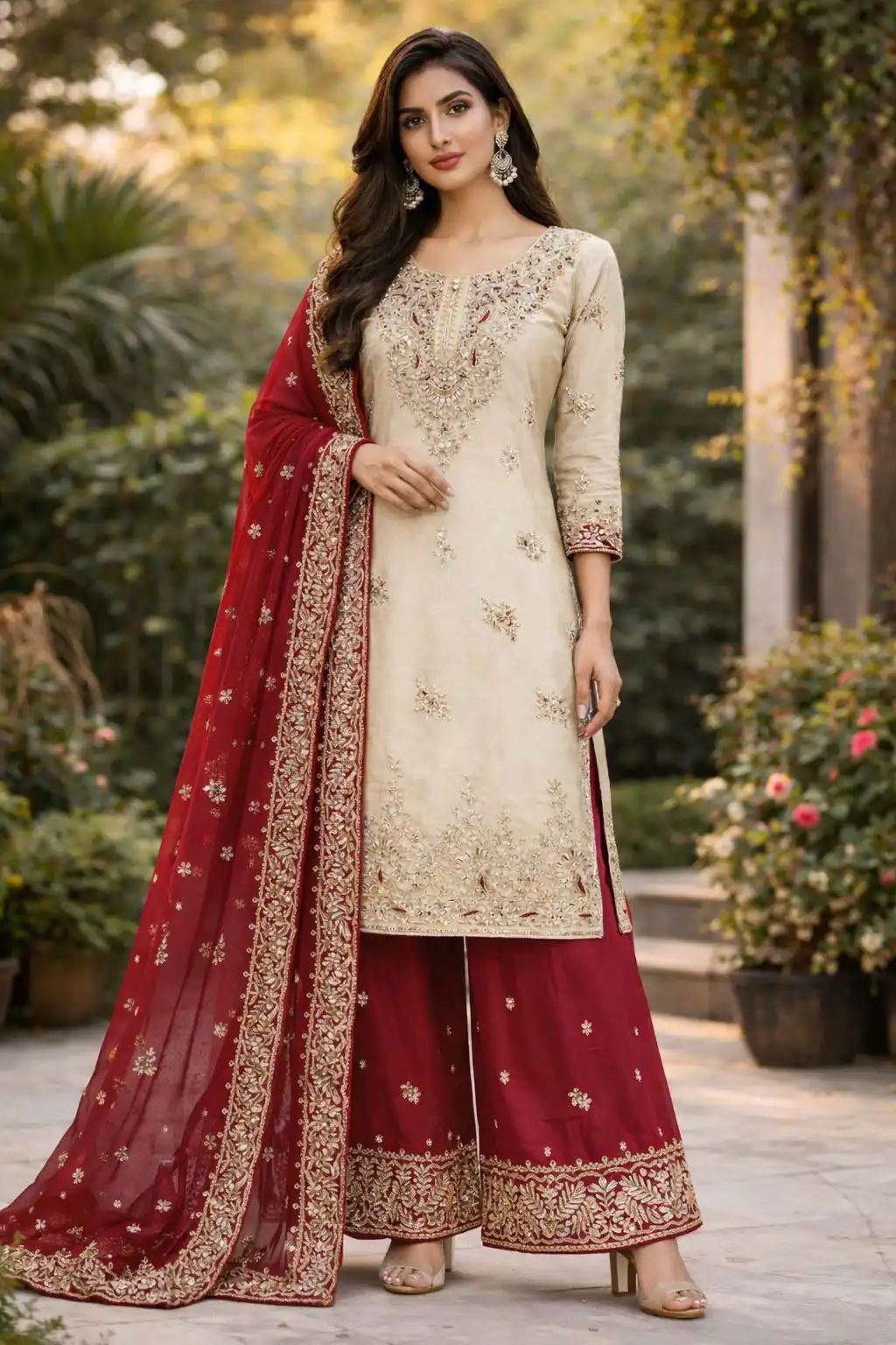 VLM 316 Off White Organza Silk with Embroidery Work & Lace Work. Salwar Suit Now at just ₹2049. Delivery 4-6 Working Days. Shop now. | Jump Suits, Tops & Bottoms, Track Suits, Salwar suit, Casual Suits, Creative suits, Designer Suits, Palazzo Suits, Party Wear Suits, Patiala Suits, Straight Suits, Trendy Wear