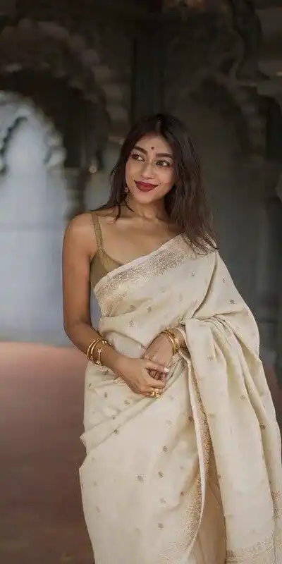 KP 6040 Off White Soft Lilan Slab Saree with Weaving Work Designer Work. Festive Deal ₹1399. Delivery 4-6 Working Days. Shop now. | Sarees, Bollywood Sarees, Creative Sarees, Designer Sarees, Embroidered Sarees, Ethnic Saree, Modern Digital sarees, Party Wear Sarees