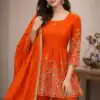 VLM 300 Orange Chinon Silk with Lace Work & Embroidery Work Salwar Suit . Affordable Price ₹1899. Delivery 4-6 Working Days. Shop now. | Jump Suits, Salwar suit, Casual Suits, Creative suits, Designer Suits, Palazzo Suits, Party Wear Suits, Patiala Suits, Straight Suits
