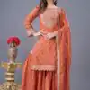 ZF 5006 Orange Color Chinon Silk Sequence Work Salwar Suit Casual, Wedding, Festive, Events . Expected Delivery  4-6 Working Days @2149/- only      | Jump Suits, Salwar suit, Casual Suits, Creative suits, Designer Suits, Palazzo Suits, Party Wear Suits, Patiala Suits, Straight Suits