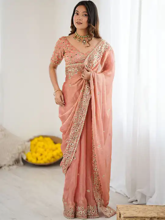 JR 645 Peach Fandy chiffon Saree Perfect for Wedding, Party, Housewarming, Durga Puja, Traditional Day – . Special Price ₹1949. Delivery 4-6 Working Day | Sarees, Bollywood Sarees, Creative Sarees, Designer Sarees, Embroidered Sarees, Ethnic Saree, Modern Digital sarees, Party Wear Sarees