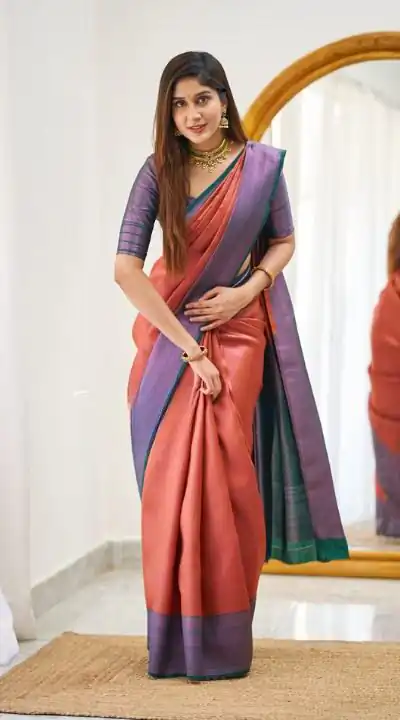 KPR 177 Peach in Soft Lichi Silk Jacquard Work Designer Work Saree . Now at just ₹1449. Delivery 4-6 Working Days. Shop now. | Sarees, Bollywood Sarees, Creative Sarees, Designer Sarees, Embroidered Sarees, Ethnic Saree, Modern Digital sarees, Party Wear Sarees