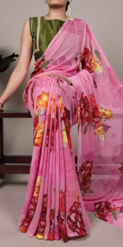 YNF 7009 Pink Chiffon Saree with Lace Work. Wedding, Party, Festive, Events, Exclusive Offer ₹1749. Delivery 4-6 Working Days. Shop now. | Sarees, Bollywood Sarees, Creative Sarees, Designer Sarees, Embroidered Sarees, Ethnic Saree, Modern Digital sarees, Party Wear Sarees