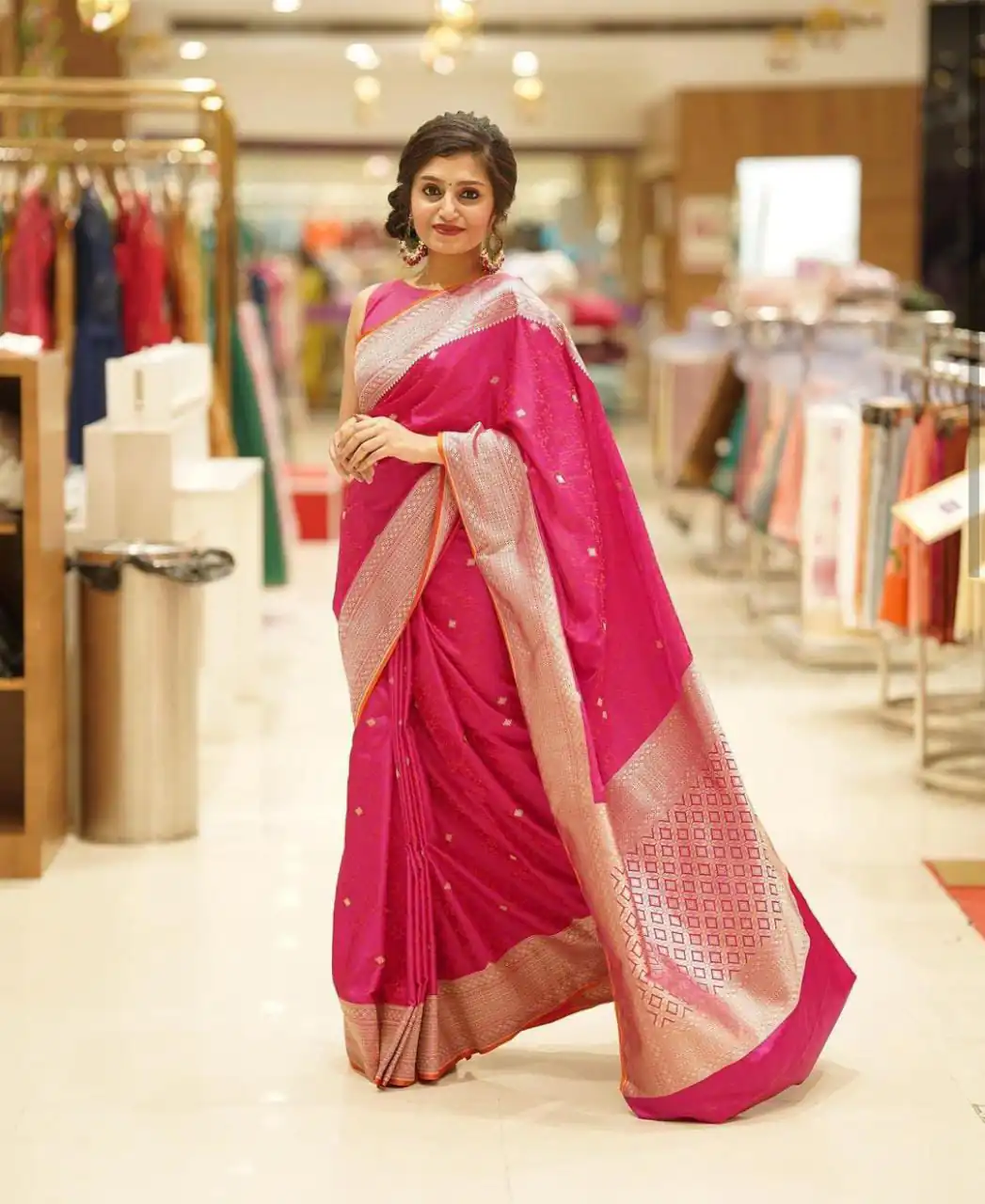 KPR 260 Pink in Color Soft Lichi SilkOn All Over Designer Work Saree . Grab it for ₹1399. Delivery 4-6 Working Days. Shop now. | Sarees, Bollywood Sarees, Creative Sarees, Designer Sarees, Embroidered Sarees, Ethnic Saree, Modern Digital sarees, Party Wear Sarees