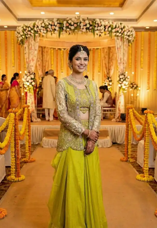 Pista Butterfly Net Sequins Embroidery Work Dhoti Suit - Image 3