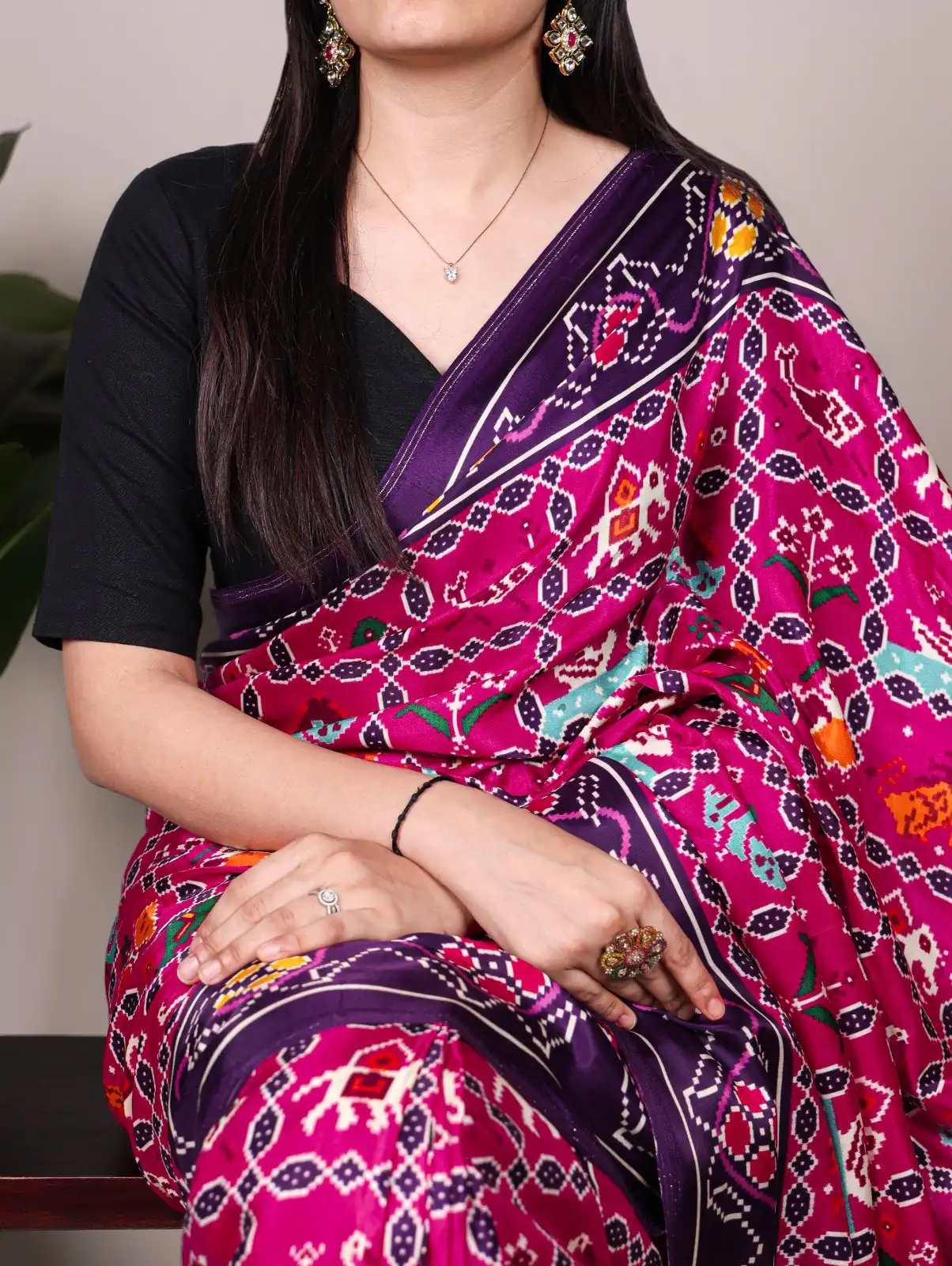 YNF 7801 Purple Gaji Silk Saree with Patola Print. Wedding, Party, Festive, Events, Best Price ₹2999. Delivery 4-6 Working Days. Shop now. | Sarees, Bollywood Sarees, Creative Sarees, Designer Sarees, Embroidered Sarees, Ethnic Saree, Modern Digital sarees, Party Wear Sarees