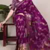 YNF 7907 Purple Nylon Weaving Work Saree Perfect for Wedding, Party, Baby Shower, Holi, Ethnic Day – . Available at ₹2149 only. Delivery 4-6 Working Da | Sarees, Bollywood Sarees, Creative Sarees, Designer Sarees, Embroidered Sarees, Ethnic Saree, Modern Digital sarees, Party Wear Sarees