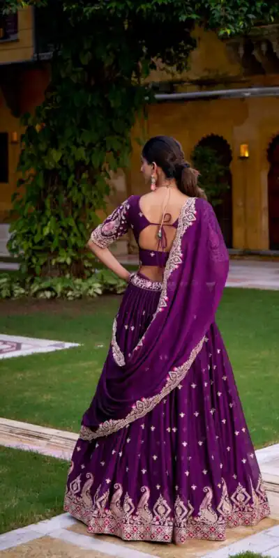 LNB 1456 Purple Color Rangoli Crush Sequins Thread Lehenga Choli . Exclusive Offer ₹3999. Delivery 4-6 Working Days. Shop now. | Lehenga, Bollywood Lehenga, Creative Lehenga, Designer Lehenga, Embroidered Lehenga, Party Wear Lehenga