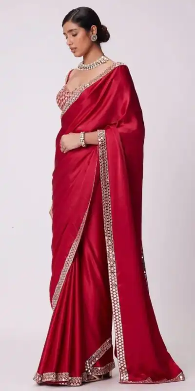 JR 637 Red Rangoli Silk Saree with Mirror Work & Embroidery Work. Exclusive Offer ₹1799. Delivery 4-6 Working Days. Shop now. | Sarees, Bollywood Sarees, Creative Sarees, Designer Sarees, Embroidered Sarees, Ethnic Saree, Modern Digital sarees, Party Wear Sarees