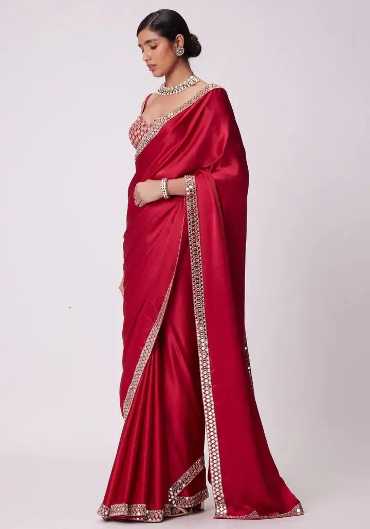JR 637 Red Rangoli Silk Saree with Mirror Work & Embroidery Work. Exclusive Offer ₹1799. Delivery 4-6 Working Days. Shop now. | Sarees, Bollywood Sarees, Creative Sarees, Designer Sarees, Embroidered Sarees, Ethnic Saree, Modern Digital sarees, Party Wear Sarees