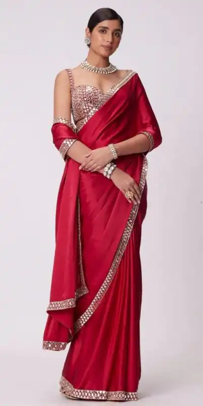 JR 637 Red Rangoli Silk Saree with Mirror Work & Embroidery Work. Exclusive Offer ₹1799. Delivery 4-6 Working Days. Shop now. | Sarees, Bollywood Sarees, Creative Sarees, Designer Sarees, Embroidered Sarees, Ethnic Saree, Modern Digital sarees, Party Wear Sarees