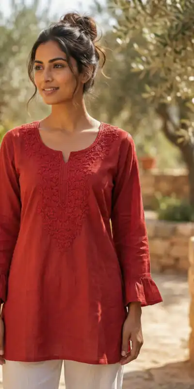 INLI Charmi vol 2 Red in Rayon Chikan Work Designer Work Kurti . Affordable Price ₹1349. Delivery 4-6 Working Days. Shop now. | Kurti, Bollywood Kurti, Creative Kurtis, Designer Kurti, Party Wear Kurti, Selfie Kurti