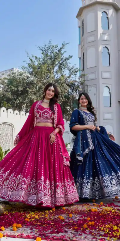 Ram 151 Red Vichitra Lehenga Choli Perfect for Wedding, Party, Haldi, Mehendi, Eid – . Best Price ₹2649. Delivery 4-6 Working Days. Shop now. | Lehenga, Bollywood Lehenga, Creative Lehenga, Designer Lehenga, Embroidered Lehenga, Party Wear Lehenga