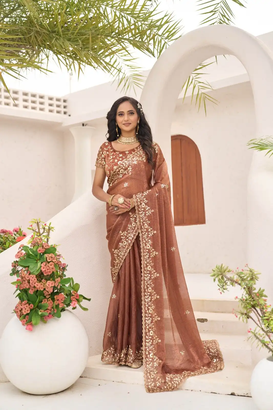 JR 645 Rust Fandy chiffon Saree Perfect for Wedding, Party, Housewarming, Durga Puja, Traditional Day – . Special Price ₹1949. Delivery 4-6 Working Day | Sarees, Bollywood Sarees, Creative Sarees, Designer Sarees, Embroidered Sarees, Ethnic Saree, Modern Digital sarees, Party Wear Sarees