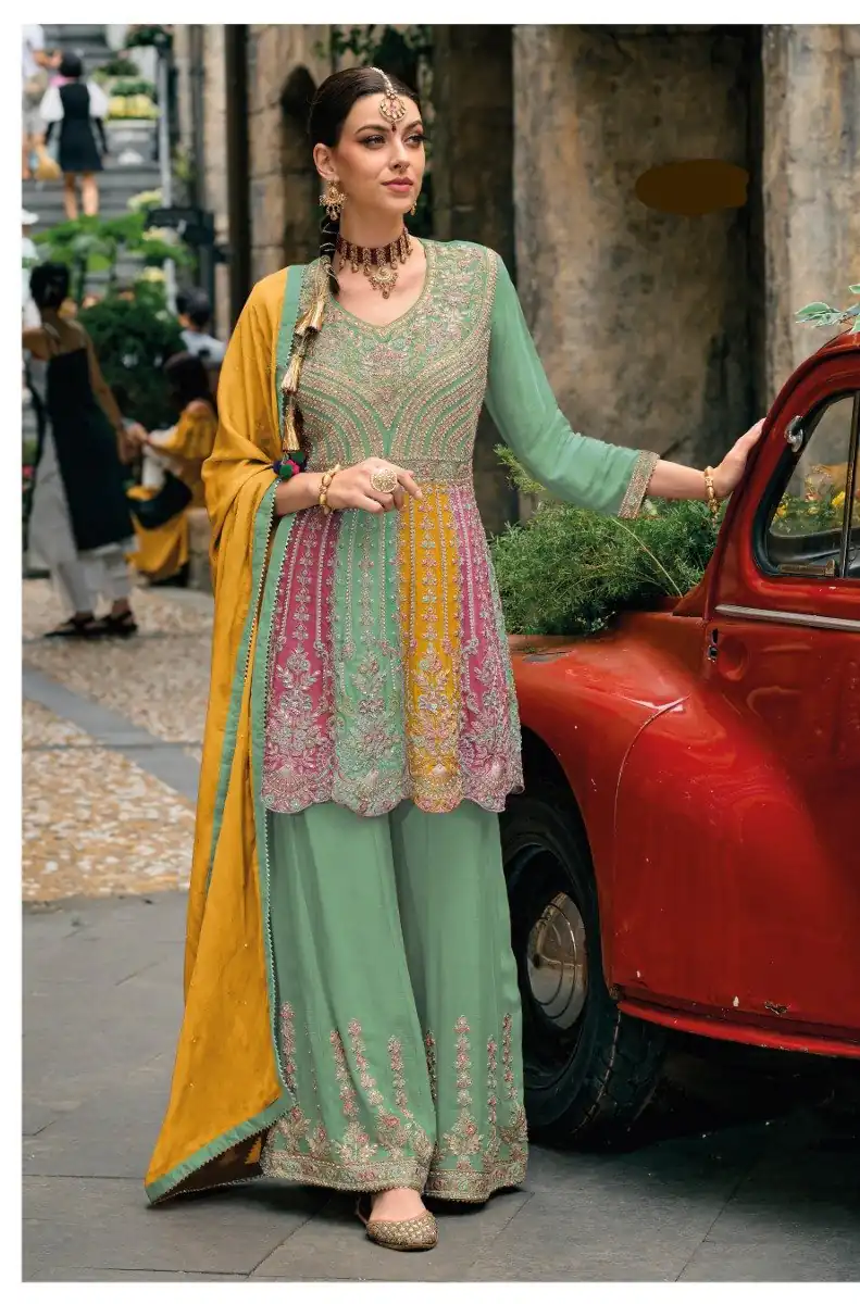 FC 1608 Sea Green in Color Chinon Embroidery Work & Lace Work Salwar Suit . Best Price ₹3099. Delivery 4-6 Working Days. Shop now. | Jump Suits, Tops & Bottoms, Track Suits, Salwar suit, Casual Suits, Creative suits, Designer Suits, Palazzo Suits, Party Wear Suits, Patiala Suits, Straight Suits, Trendy Wear