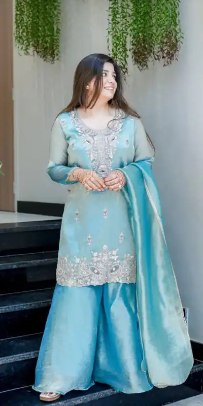 SSR 531 Sky Blue Jimmy Choo Salwar Suit Perfect for Wedding, Party, Baby Shower, Durga Puja, Engagement – . Get it for ₹1949. Delivery 4-6 Working Days. | Jump Suits, Salwar suit, Casual Suits, Creative suits, Designer Suits, Palazzo Suits, Party Wear Suits, Patiala Suits, Straight Suits
