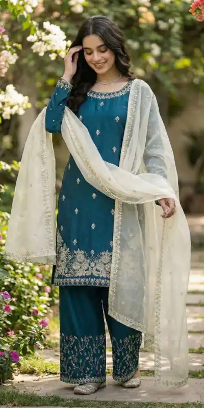 Teal Organza Silk Salwar Suit ZSR 3157 Maroon with Lace Work & Embroidery Work. Introductory Price ₹2149. Delivery 4-6 Working Days. Shop now. | Jump Suits, Tops & Bottoms, Track Suits, Salwar suit, Casual Suits, Creative suits, Designer Suits, Palazzo Suits, Party Wear Suits, Patiala Suits, Straight Suits, Trendy Wear