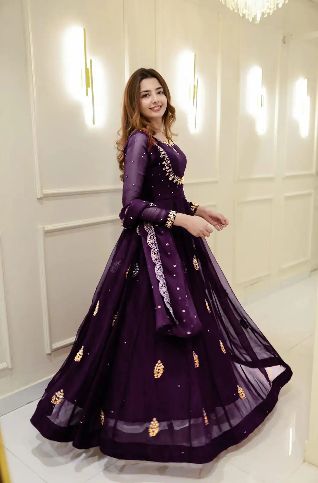 LG 2006 Wine Georgette Gown Perfect for Wedding, Party, Engagement, Diwali, Sangeet . Exclusive Offer ₹1999. Delivery 4-6 Working Days. Shop now. | Gowns, Bollywood Gowns, Creative Gowns, Designer Gowns, Embroidered Gowns, Party Wear Gowns