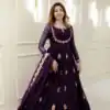 LG 2006 Wine Georgette Gown Perfect for Wedding, Party, Engagement, Diwali, Sangeet . Exclusive Offer ₹1999. Delivery 4-6 Working Days. Shop now. | Gowns, Bollywood Gowns, Creative Gowns, Designer Gowns, Embroidered Gowns, Party Wear Gowns