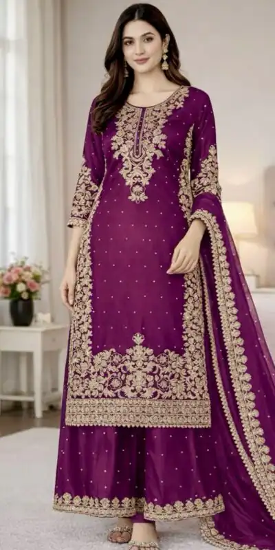 SSR 535 Wine Color in Organza Silk Embroidery Work Salwar Suit . Available at ₹2399 only. Delivery 4-6 Working Days. Shop now. | Jump Suits, Tops & Bottoms, Track Suits, Salwar suit, Casual Suits, Creative suits, Designer Suits, Palazzo Suits, Party Wear Suits, Patiala Suits, Straight Suits, Trendy Wear