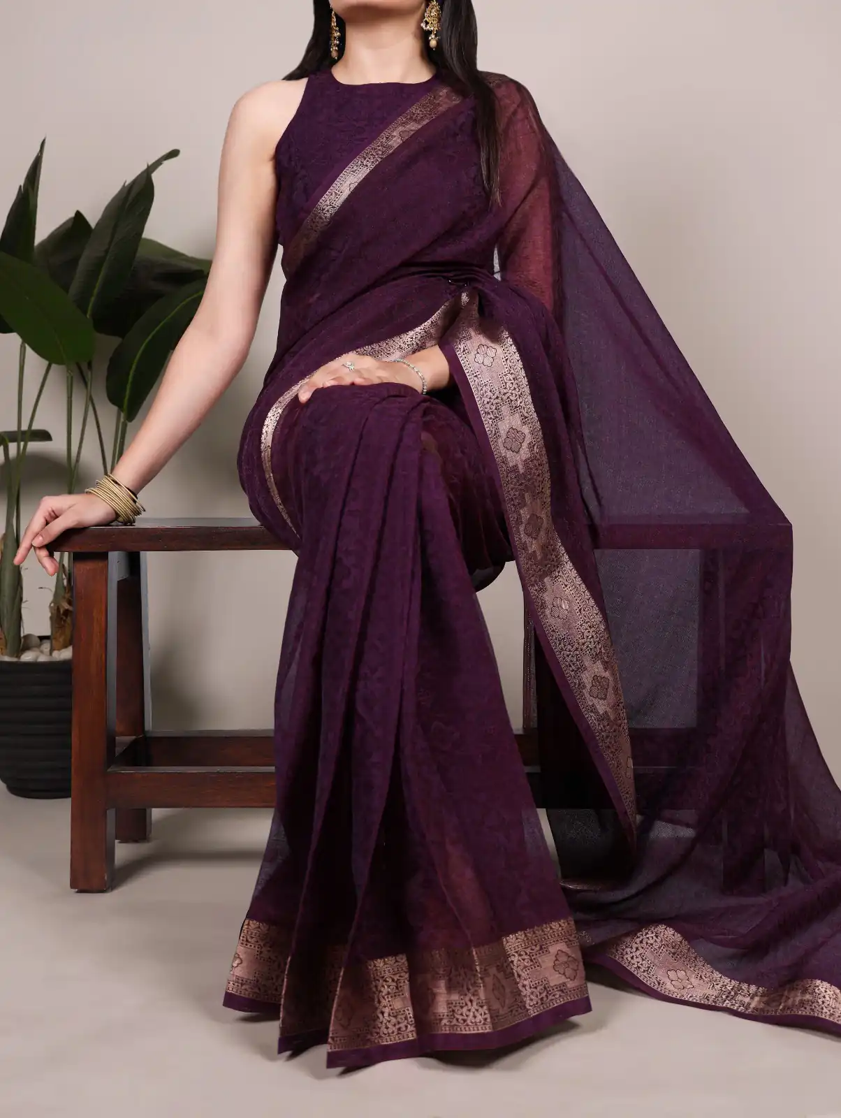 YNF 7911 Wine Poly Shimmer Saree Perfect for Wedding, Party, Ganesh Chaturthi, Bridal Wear, Temple Visit –. Available at ₹1499 only. Delivery 4-6 Workin | Sarees, Bollywood Sarees, Creative Sarees, Designer Sarees, Embroidered Sarees, Ethnic Saree, Modern Digital sarees, Party Wear Sarees
