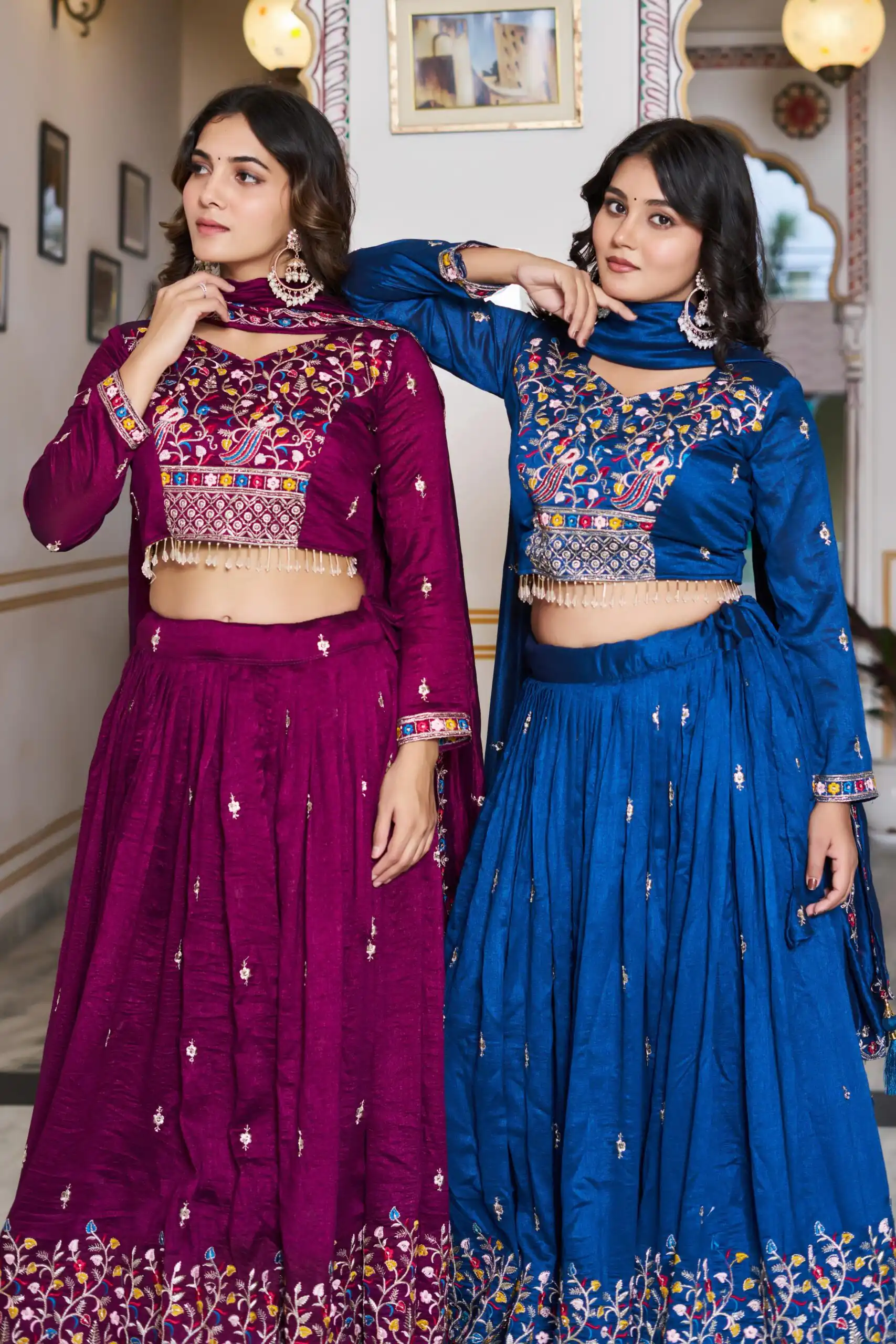 Ram 147 Wine Vichitra Silk Lehenga Choli Perfect for Wedding, Party, Ganesh Chaturthi, Housewarming, Engagement – . Introductory Price ₹3349. Delivery | Lehenga, Bollywood Lehenga, Creative Lehenga, Designer Lehenga, Embroidered Lehenga, Party Wear Lehenga