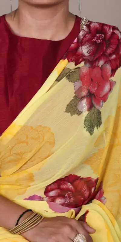 YNF 7009 Yellow Chiffon Saree with Lace Work. Wedding, Party, Festive, Events, Exclusive Offer ₹1749. Delivery 4-6 Working Days. Shop now. | Sarees, Bollywood Sarees, Creative Sarees, Designer Sarees, Embroidered Sarees, Ethnic Saree, Modern Digital sarees, Party Wear Sarees