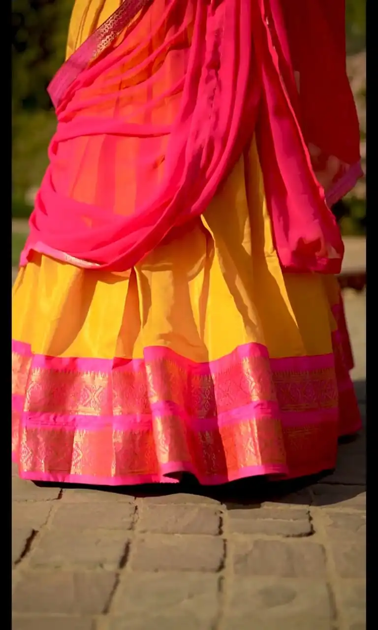 LNB 2001 Yellow Color Peaceful Kanchipuram Zari Weaving Lehenga Choli Wedding, Festive, Events Expected Delivery 4-6 Working Days@2199/- Only | Lehenga, Bollywood Lehenga, Creative Lehenga, Designer Lehenga, Embroidered Lehenga, Party Wear Lehenga