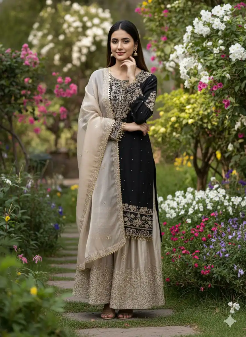 SR 1694 Black Organza Silk Salwar Suit with Embroidery Work & Lace Work. Exclusive Offer ₹1999. Delivery 4-6 Working Days. Shop now. | Jump Suits, Salwar suit, Casual Suits, Creative suits, Designer Suits, Palazzo Suits, Party Wear Suits, Patiala Suits, Straight Suits