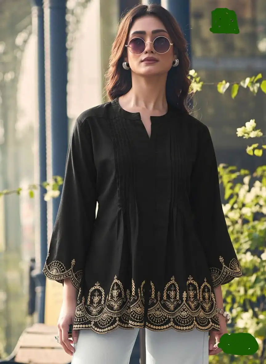 INLI Adaa 7.0 Black in Rayon Cut Work & Embroidery Work Kurti . Introductory Price ₹1349. Delivery 4-6 Working Days. Shop now. | Kurti, Bollywood Kurti, Creative Kurtis, Designer Kurti, Party Wear Kurti, Selfie Kurti