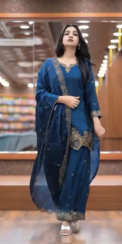 SR 1674 Blue in Zimmy Choo Silk Lace Work & Embroidery Work Salwar Suit . Affordable Price ₹1949. Delivery 4-6 Working Days. Shop now. | Jump Suits, Tops & Bottoms, Track Suits, Salwar suit, Casual Suits, Creative suits, Designer Suits, Palazzo Suits, Party Wear Suits, Patiala Suits, Straight Suits, Trendy Wear