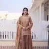 KA 1229 Brown Fendi Crush Salwar Suit Perfect for Wedding, Party, Onam, Temple Visit, Traditional Day – . Best Price ₹2399. Delivery 4-6 Working Days. | Jump Suits, Salwar suit, Casual Suits, Creative suits, Designer Suits, Palazzo Suits, Party Wear Suits, Patiala Suits, Straight Suits