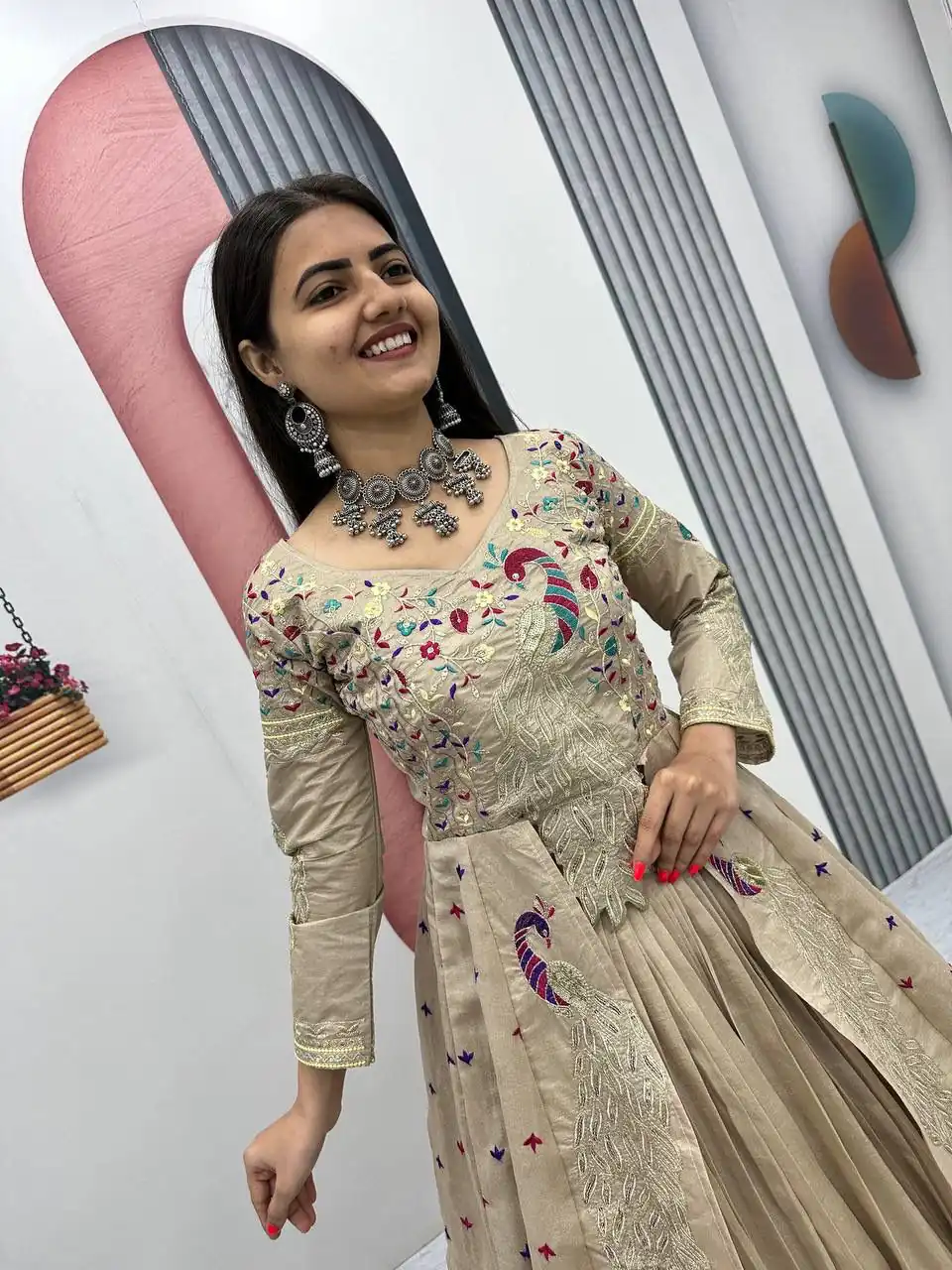 PC 528 Cream Color Vichitra Sequence Work Lehenga Choli Designer Work. Grab it for ₹2649. Delivery 4-6 Working Days. Shop now. | Lehenga, Bollywood Lehenga, Creative Lehenga, Designer Lehenga, Embroidered Lehenga, Party Wear Lehenga