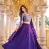 Ram 155 Dark Purple in Color Rangoli Silk Embroidery Work Lehenga Choli . Exclusive Offer ₹3249. Delivery 4-6 Working Days. Shop now. | Lehenga, Bollywood Lehenga, Creative Lehenga, Designer Lehenga, Embroidered Lehenga, Party Wear Lehenga