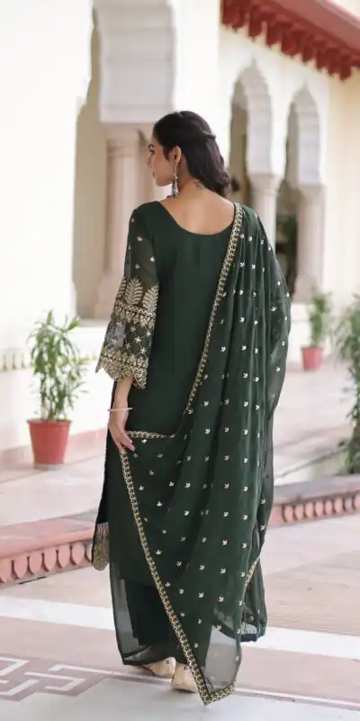 KA 1219 Green Faux Blooming Salwar SuitPerfect for Wedding, Party, Pongal, Baisakhi, Housewarming – . Now at just ₹2149. Delivery 4-6 Working Days. | Jump Suits, Salwar suit, Casual Suits, Creative suits, Designer Suits, Palazzo Suits, Party Wear Suits, Patiala Suits, Straight Suits