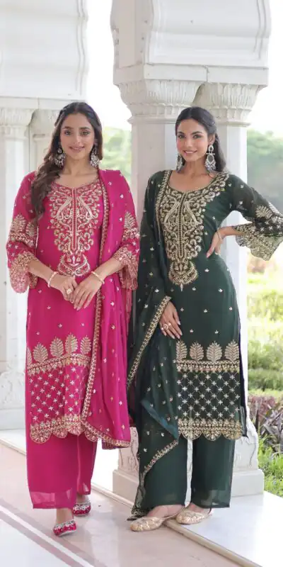 KA 1219 Green Faux Blooming Salwar SuitPerfect for Wedding, Party, Pongal, Baisakhi, Housewarming – . Now at just ₹2149. Delivery 4-6 Working Days. | Jump Suits, Salwar suit, Casual Suits, Creative suits, Designer Suits, Palazzo Suits, Party Wear Suits, Patiala Suits, Straight Suits