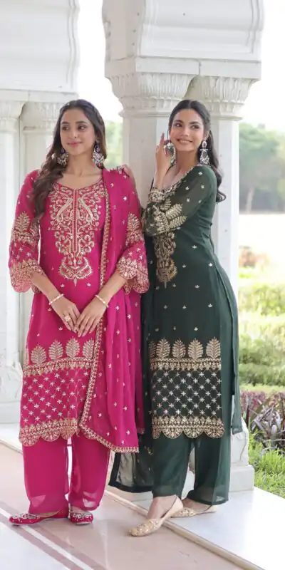 KA 1219 Green Faux Blooming Salwar SuitPerfect for Wedding, Party, Pongal, Baisakhi, Housewarming – . Now at just ₹2149. Delivery 4-6 Working Days. | Jump Suits, Salwar suit, Casual Suits, Creative suits, Designer Suits, Palazzo Suits, Party Wear Suits, Patiala Suits, Straight Suits