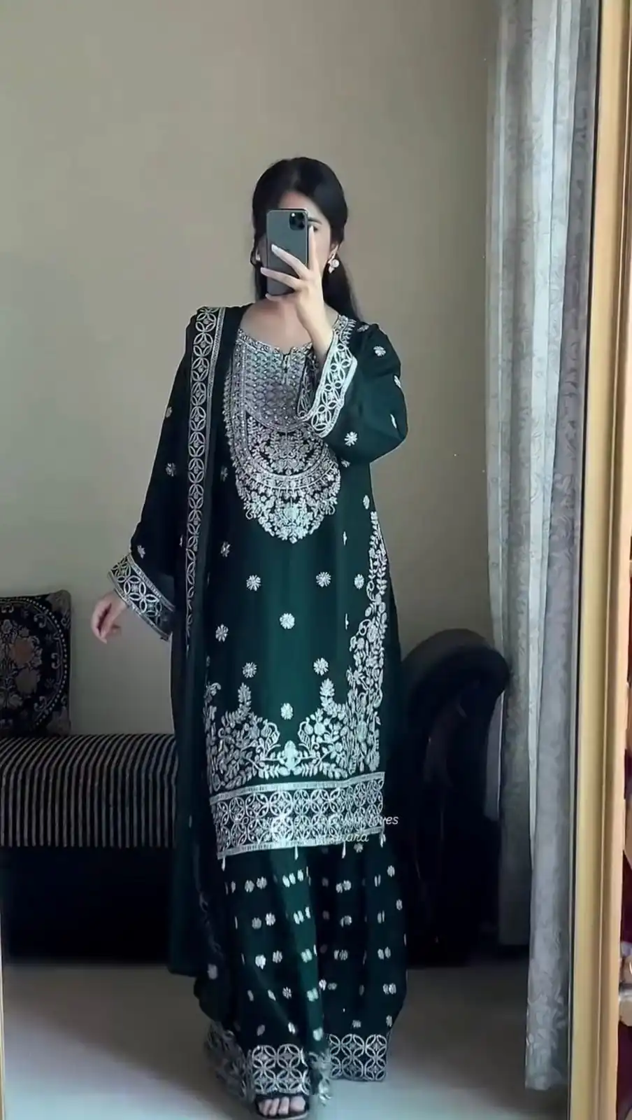 KD 1561 Green Faux Georgette Salwar Suit Perfect for Wedding, Party, Holi, Haldi, Sangeet – . Best Price ₹2399. Delivery 4-6 Working Days. Shop now. | Jump Suits, Salwar suit, Casual Suits, Creative suits, Designer Suits, Palazzo Suits, Party Wear Suits, Patiala Suits, Straight Suits