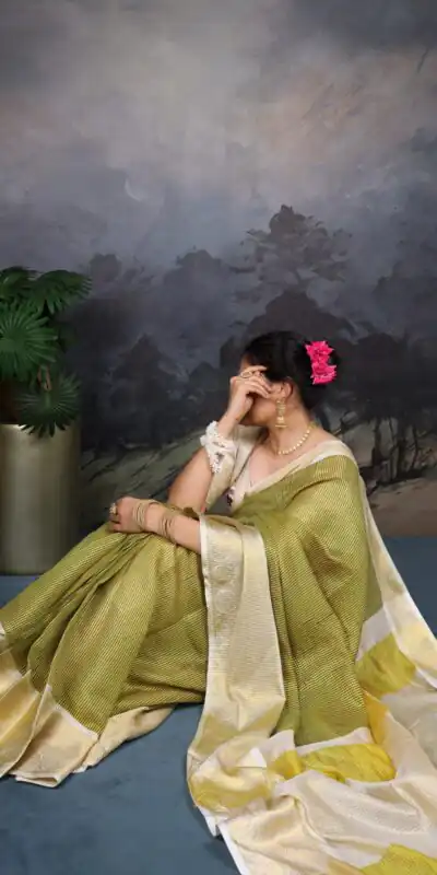 YNF 7403 Green Color Jacquard Chex Zari Weaving Work Saree Casual, Wedding, Festive, Events . Expected Delivery 4-6 Working Days @1499/- only | Sarees, Bollywood Sarees, Creative Sarees, Designer Sarees, Embroidered Sarees, Ethnic Saree, Modern Digital sarees, Party Wear Sarees