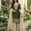 SR 1694 Green Organza Silk Salwar Suit with Embroidery Work & Lace Work. Exclusive Offer ₹1999. Delivery 4-6 Working Days. Shop now. | Jump Suits, Salwar suit, Casual Suits, Creative suits, Designer Suits, Palazzo Suits, Party Wear Suits, Patiala Suits, Straight Suits