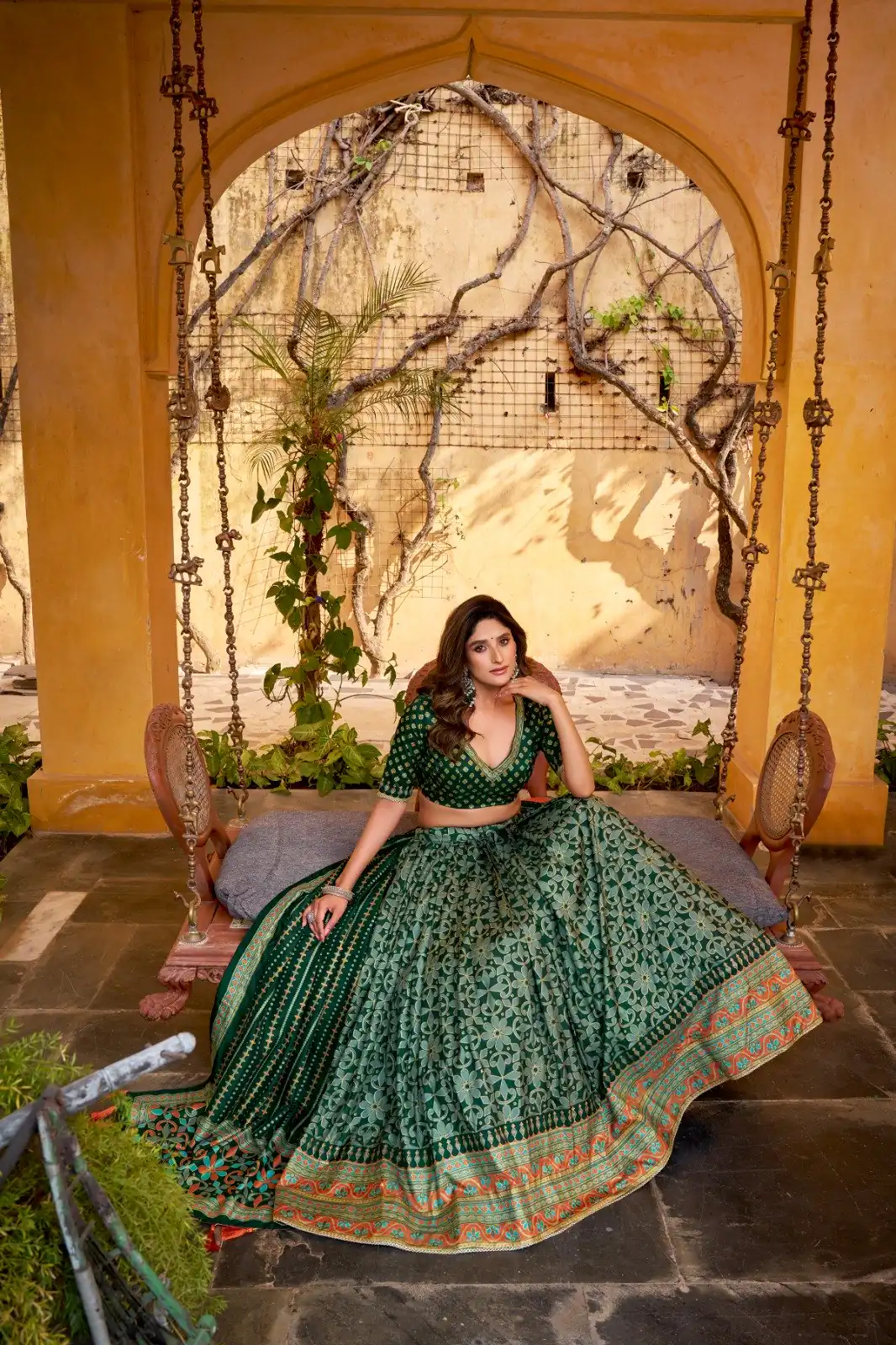 LNB 1201 Green Tasar Silk Lehenga Choli Perfect for Wedding, Party, Traditional Day, Sangeet, Housewarming – . Introductory Price ₹2499. Delivery 4- | Lehenga, Bollywood Lehenga, Creative Lehenga, Designer Lehenga, Embroidered Lehenga, Party Wear Lehenga