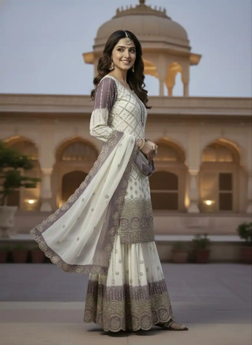 AD 223 Lavender Dual Tone Star Georgette Salwar Suit with Embroidery Work. Get it for ₹2399. Delivery 4-6 Working Days. Shop now. | Jump Suits, Salwar suit, Casual Suits, Creative suits, Designer Suits, Palazzo Suits, Party Wear Suits, Patiala Suits, Straight Suits